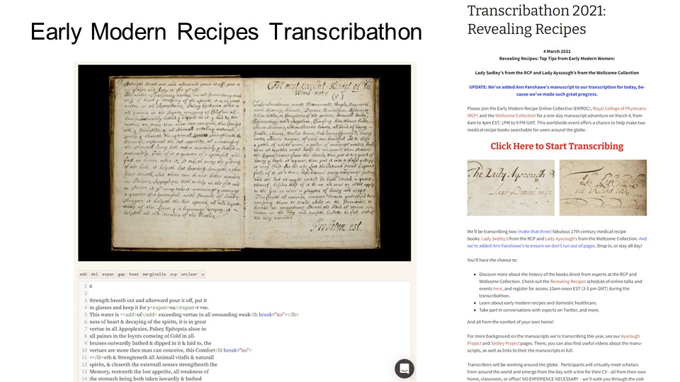 Early Modern Recipes Transcribathon