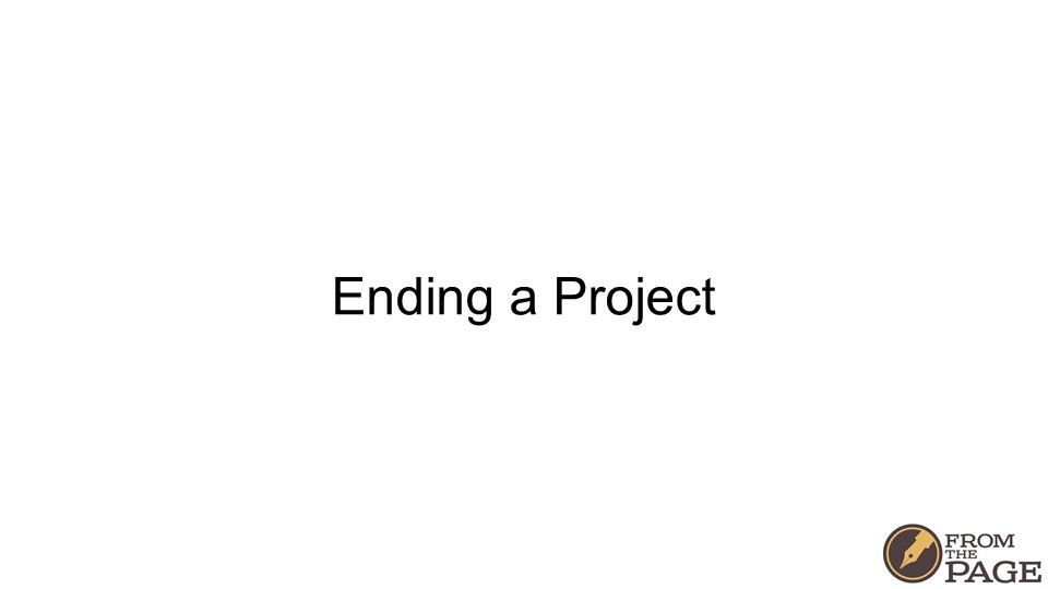 Ending a Project