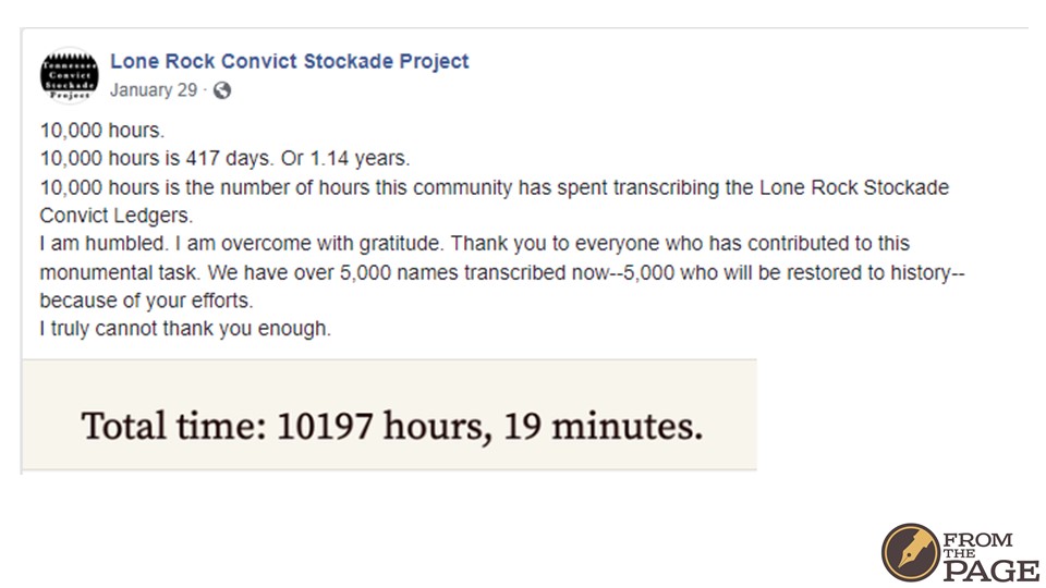 Lone Rock Stockade Convict Ledgers Project