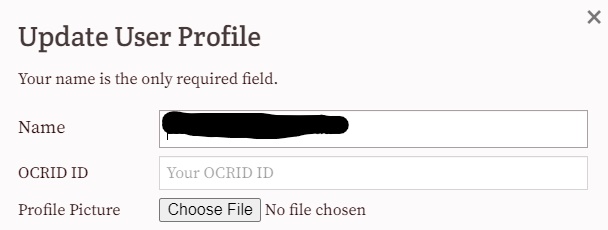 ORCID ID field