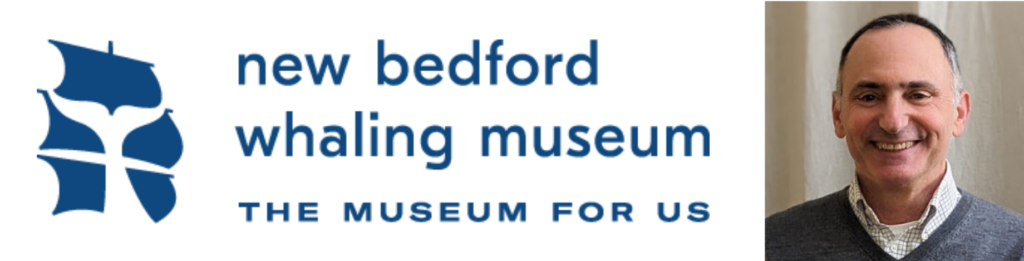 New Bedford Whaling Museum logo + photo of Michael Lapides