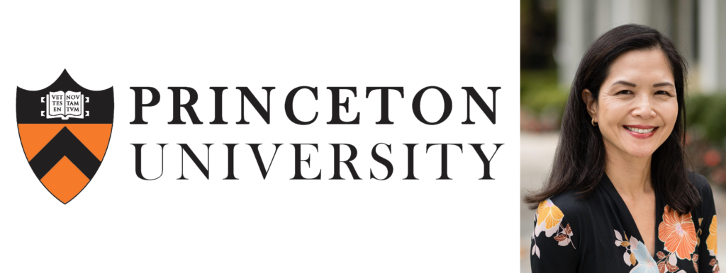 Princeton University logo + image of Dr. Christina Lee